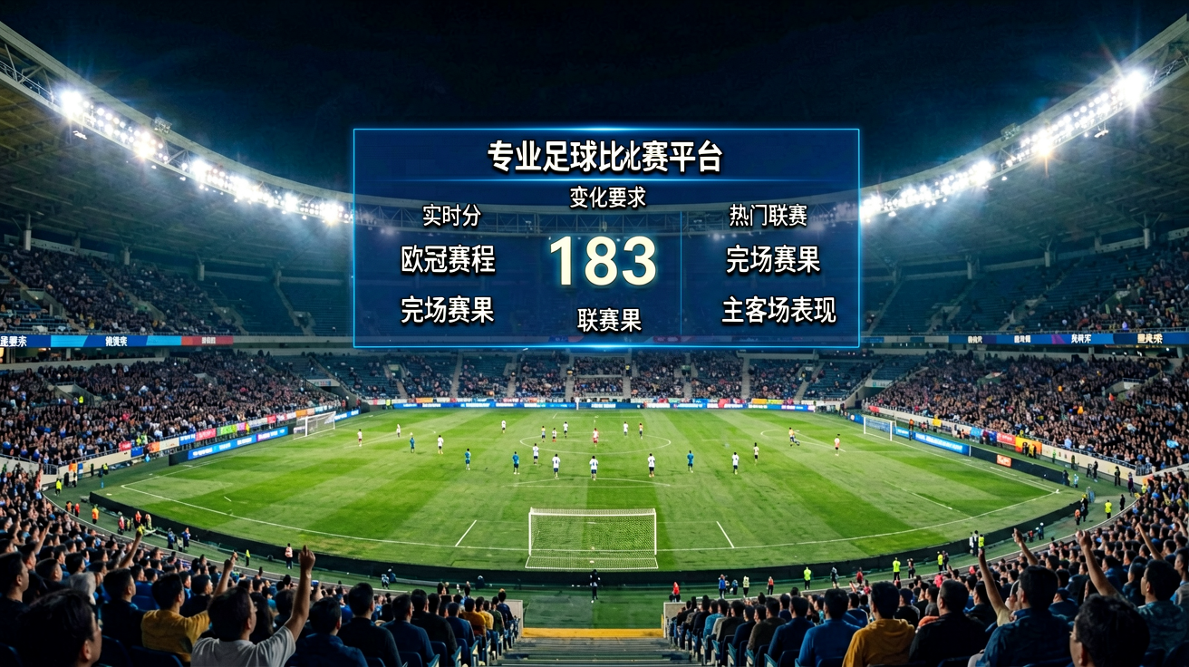 专业足球比赛场馆夜景